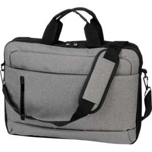 Grijze laptoptas/documententas 41 x 31 cm - 8 liter - Schoudertassen - Laptoptassen/documentenntassen/werktassen