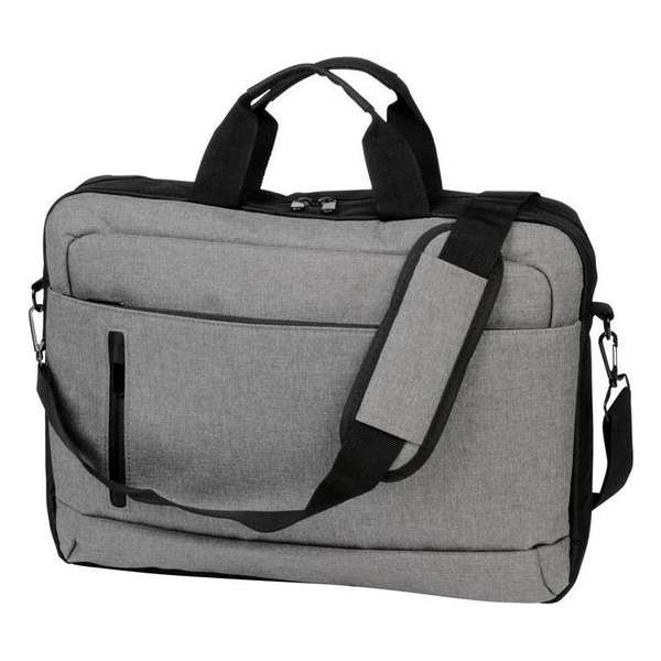 Grijze laptoptas/documententas 41 x 31 cm - 8 liter - Schoudertassen - Laptoptassen/documentenntassen/werktassen