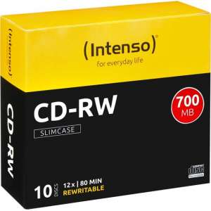 CD-RW Intenso 700MB 10pcs SlimCase 12x