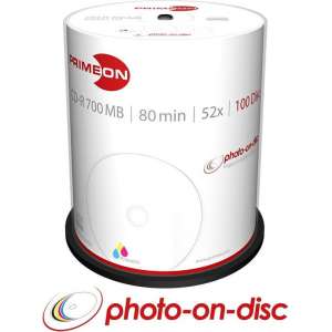 Primeon 2761106 Cd-R 80 Disc 700 Mb 100 Stuks Spindel Bedrukbaar