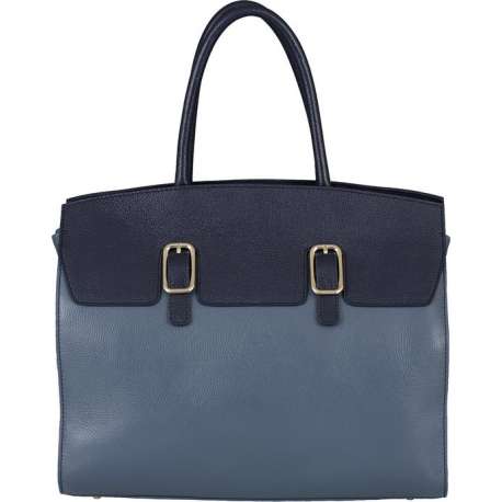 BELUCIA OVADA B-ARTIKEL LARGE KALFSLEER BICOLOR BLAUW Dames Handtas Blauw