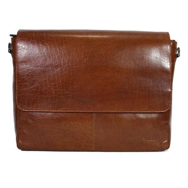 Werktas A4 cognac laptop messenger bag Leder