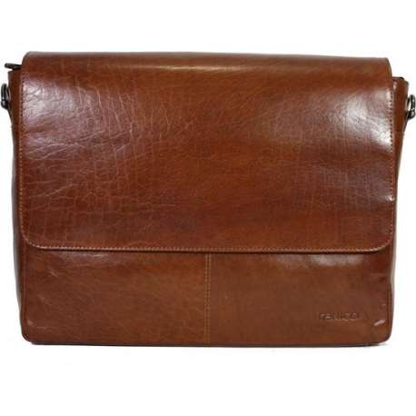 Werktas A4 cognac laptop messenger bag Leder