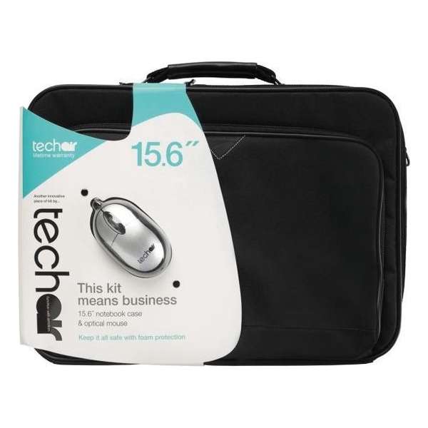 Tech air laptoptassen 15.6'' black bag and mouse