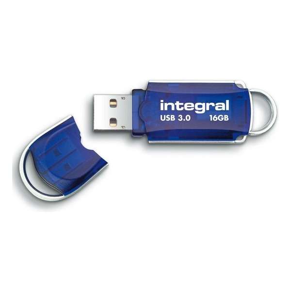 Integral Courier USB flash drive 16 GB USB Type-A 3.2 Gen 1 (3.1 Gen 1) Blauw, Zilver