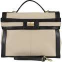 BELUCIA SALE BELUCIA CARRARA DAMES HANDTAS - SCHOUDERTAS LARGE NAPPA-SCHAPENLEER BICOLOR BEIGE - ZWART Dames Handtas Zwart