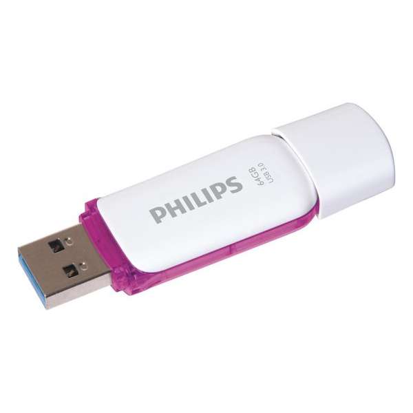 Philips FM64FD75B USB flash drive 64 GB USB Type-A 3.2 Gen 1 (3.1 Gen 1) Paars, Wit