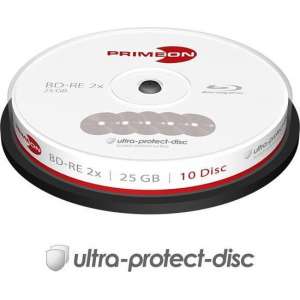 Primeon 2761314 Blu-Ray Bd-Re Disc 25 Gb 10 Stuks Spindel Antikras-Coating