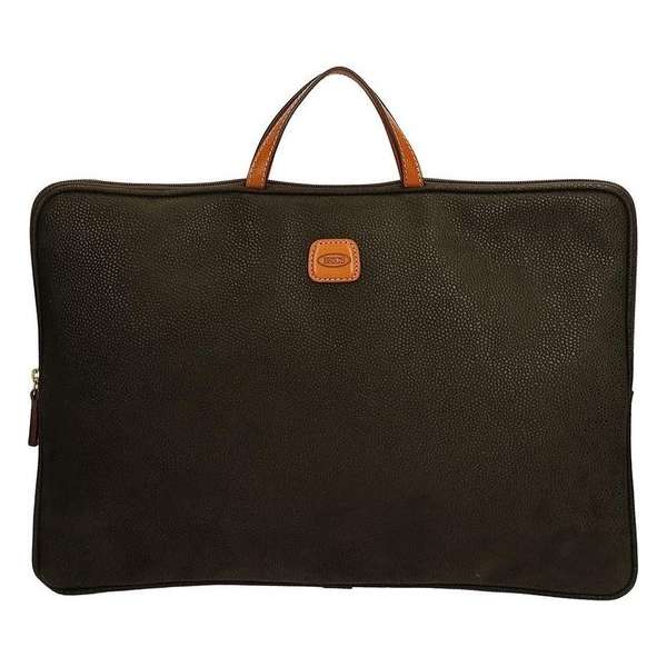 Bric's Life laptoptas 17 inch oliva