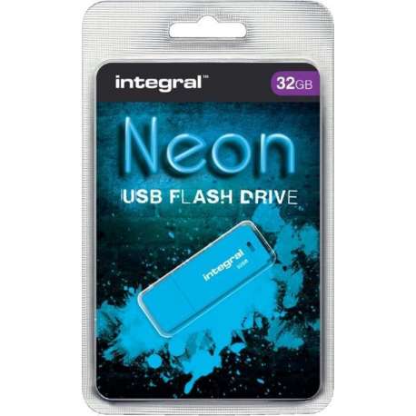 Integral flashgeheugens INTEGRAL USB2 NEON 32GB BLAUW