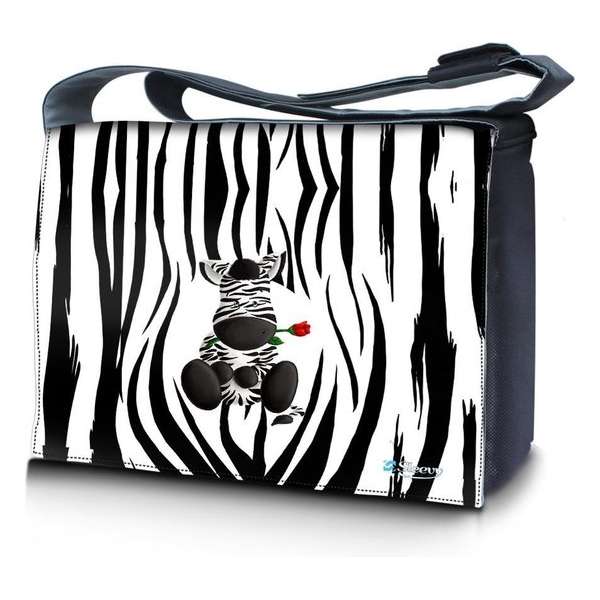 Laptoptas / messengertas 17,3 schattige zebra - Sleevy