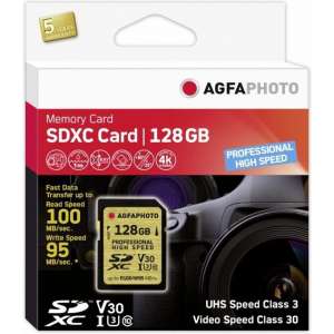 AgfaPhoto-SDXC-UHS-I-128GB-Professional-High-Speed-U3-V30