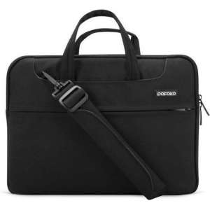 POFOKO 12 inch laptoptas met schouderband - Zwart