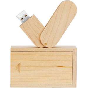 Hout twister usb stick in hout doos 8GB