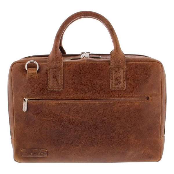 Plevier Laptoptas Toploader 2 Vaks 15.6'' Cognac