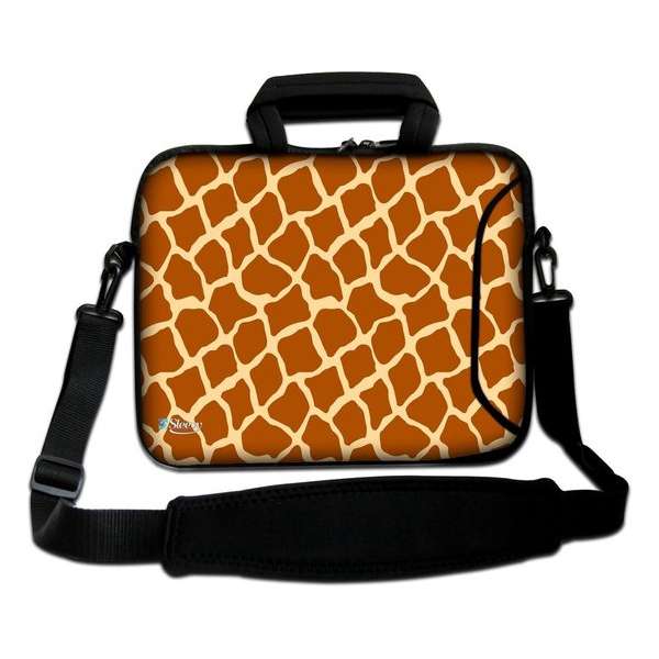 Sleevy 17.3 inch laptoptas giraffe print