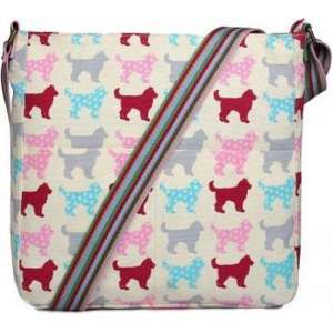 MISS LULU Canvas Schoudertas DOG . - L1104DG BG)