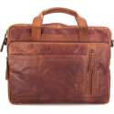 Spikes & Sparrow Authentic Leren Laptoptas - 14 inch - Brandy