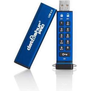 iStorage datAshur Pro USB flash drive 128 GB USB Type-A 3.2 Gen 2 (3.1 Gen 2) Blauw