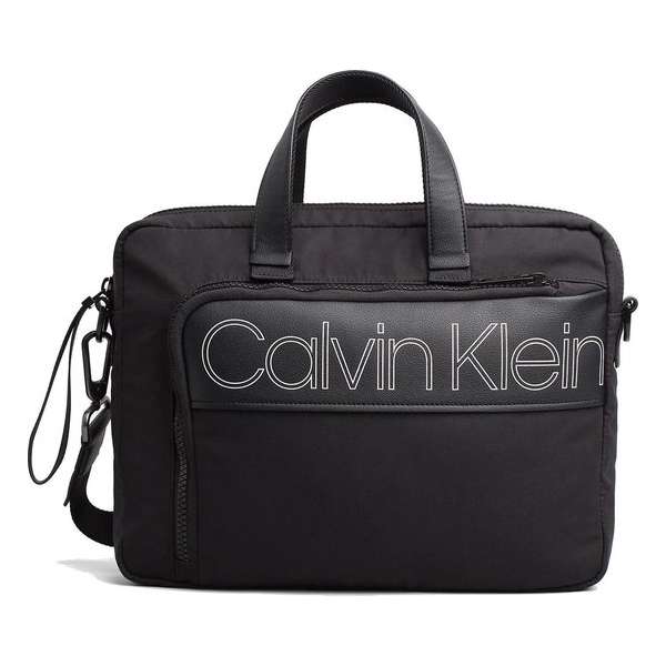 Calvin Klein Double Logo Laptoptas  - Zwart