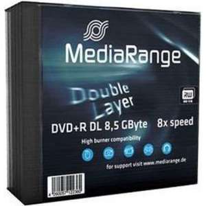 DVD+R MediaRange 8.5GB 5pcs Pack Double Layer 8x Slim