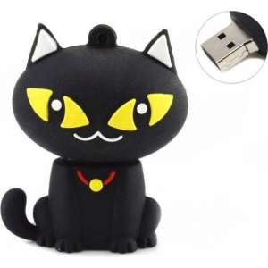 Ulticool USB-stick Kat Poes Grote Ogen - 8 GB - Zwart Geel