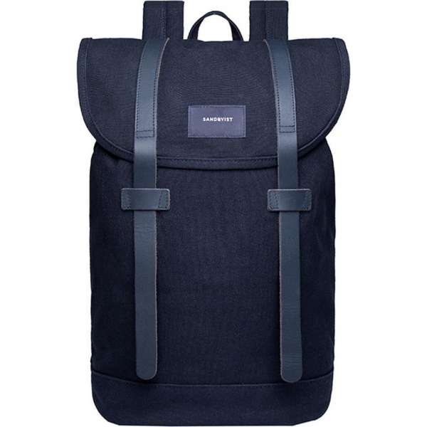 Sandqvist Rugzak Stig Navy Blauw SQA1364 Eco Canvas - 14 Lt