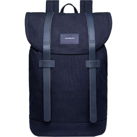 Sandqvist Rugzak Stig Navy Blauw SQA1364 Eco Canvas - 14 Lt