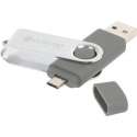 Platinet PMFB32G USB flash drive 32 GB USB Type-A / Micro-USB 2.0 Grijs