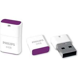 Philips FM64FD85B/00 USB flash drive 64 GB USB Type-A 2.0 Paars, Wit