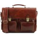 Tuscany Leather 1st Class Heren Aktetas Bruin