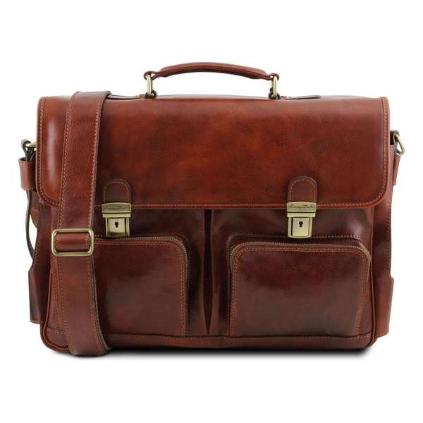 Tuscany Leather 1st Class Heren Aktetas Bruin