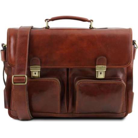 Tuscany Leather 1st Class Heren Aktetas Bruin