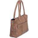 DSTRCT Raider leren laptoptas - 15,6 inch laptopvak - Handtas - Schoudertas - Sleutelhanger - Cognac