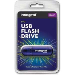 Integral 32GB EVO USB Flash Drive 32GB USB 2.0 Capacity Blauw USB flash drive