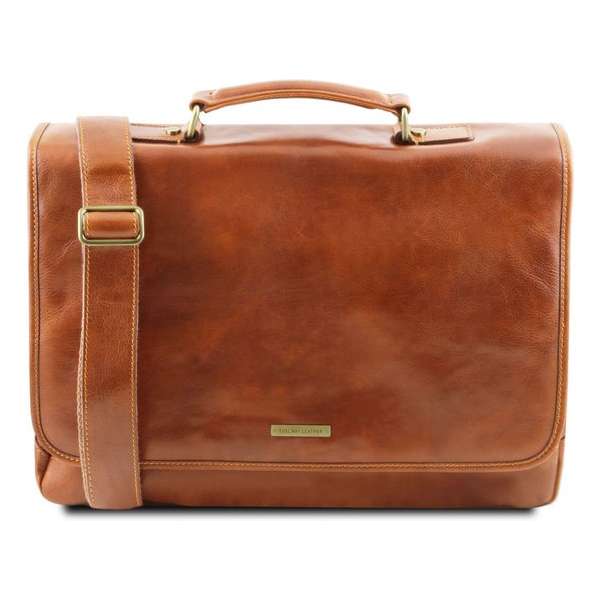 Tuscany Leather 1st Class Heren Aktetas Honing