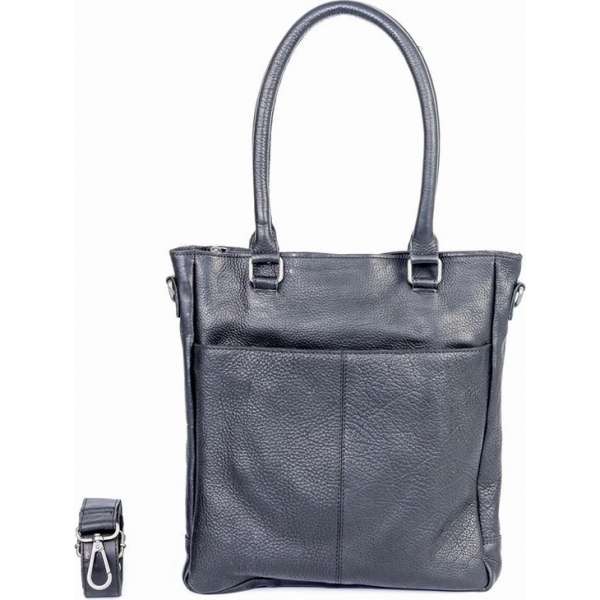 DSTRCT Raider Road Leren Shopper - Zwart