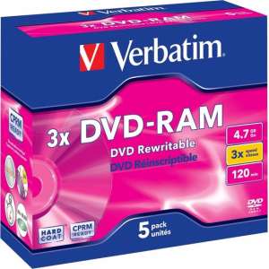 "Verbatim DVD-RAM 4,7GB 3X JC MATT SILVER SURFACE - Rohling"