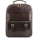 Tuscany Leather leren laptop rugzak Nagoya - Donkerbruin - TL141857