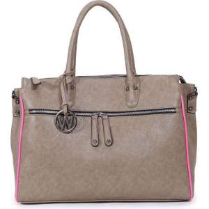 Wimona Fabiana 2020 Schoudertas / Laptoptas - 15,6 inch - Taupe