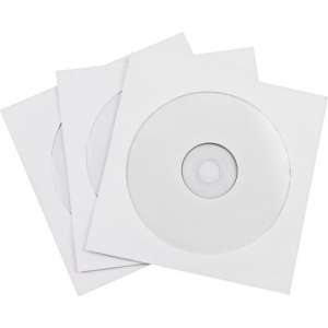 DELTACO CD-107 Papieren zak voor CD's - 100-pack - Wit