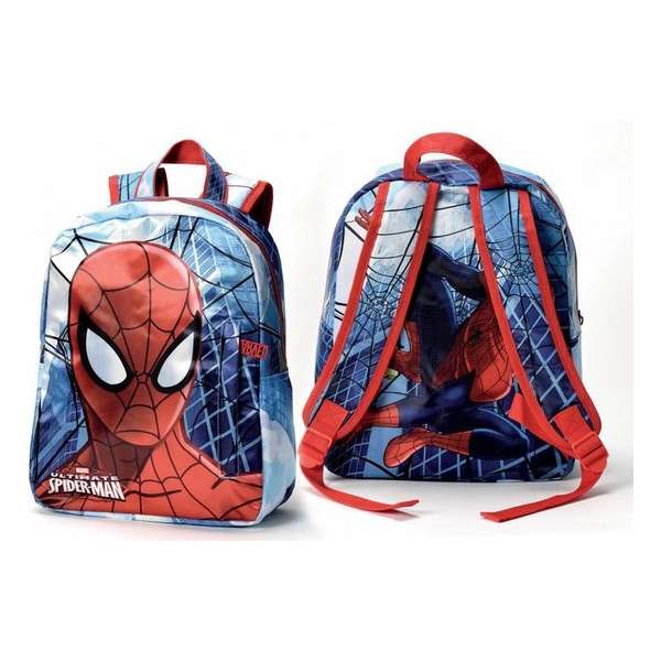 Spiderman Rugzak - 32 cm hoog - blauw/rood