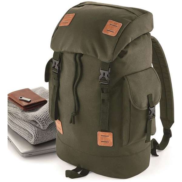 Senvi Urban Rugzak-Laptoptas Kleur: Olive - Capaciteit: 27 liter