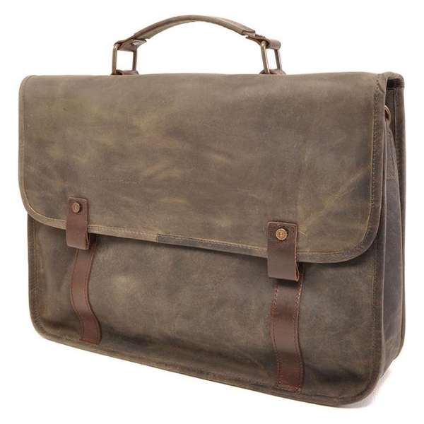 Barbarossa Ruvido Brief Case Laptop Schoudertas 15.4 Military