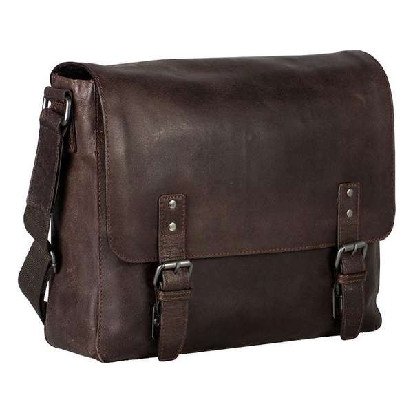 Leonhard Heyden Dakota messenger L 13 inch - Bruin