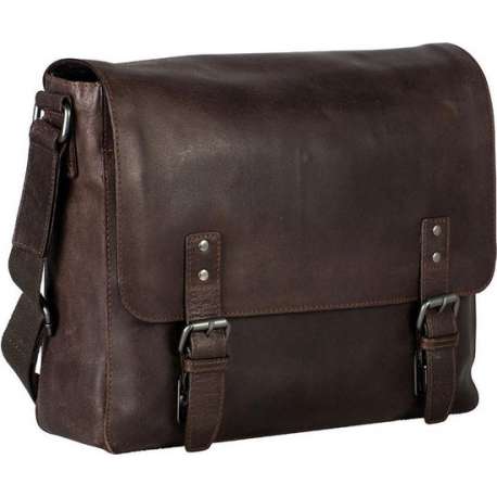 Leonhard Heyden Dakota messenger L 13 inch - Bruin