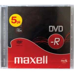 Maxell DVD-R 10mm 5 pak