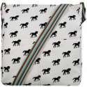 MISS LULU Canvas SCHOUDERTAS HORSE . Superhandig voor school/uni/werk!(L1104H PK)