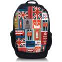 Sleevy 17,3 laptop rugzak Londen patroon - schooltas