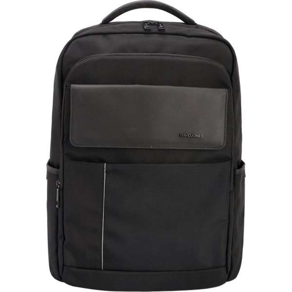 David Jones laptop rugtas met USB poort - 15 .6 inch laptopvak - middelbare schooltas - werktas - zwart